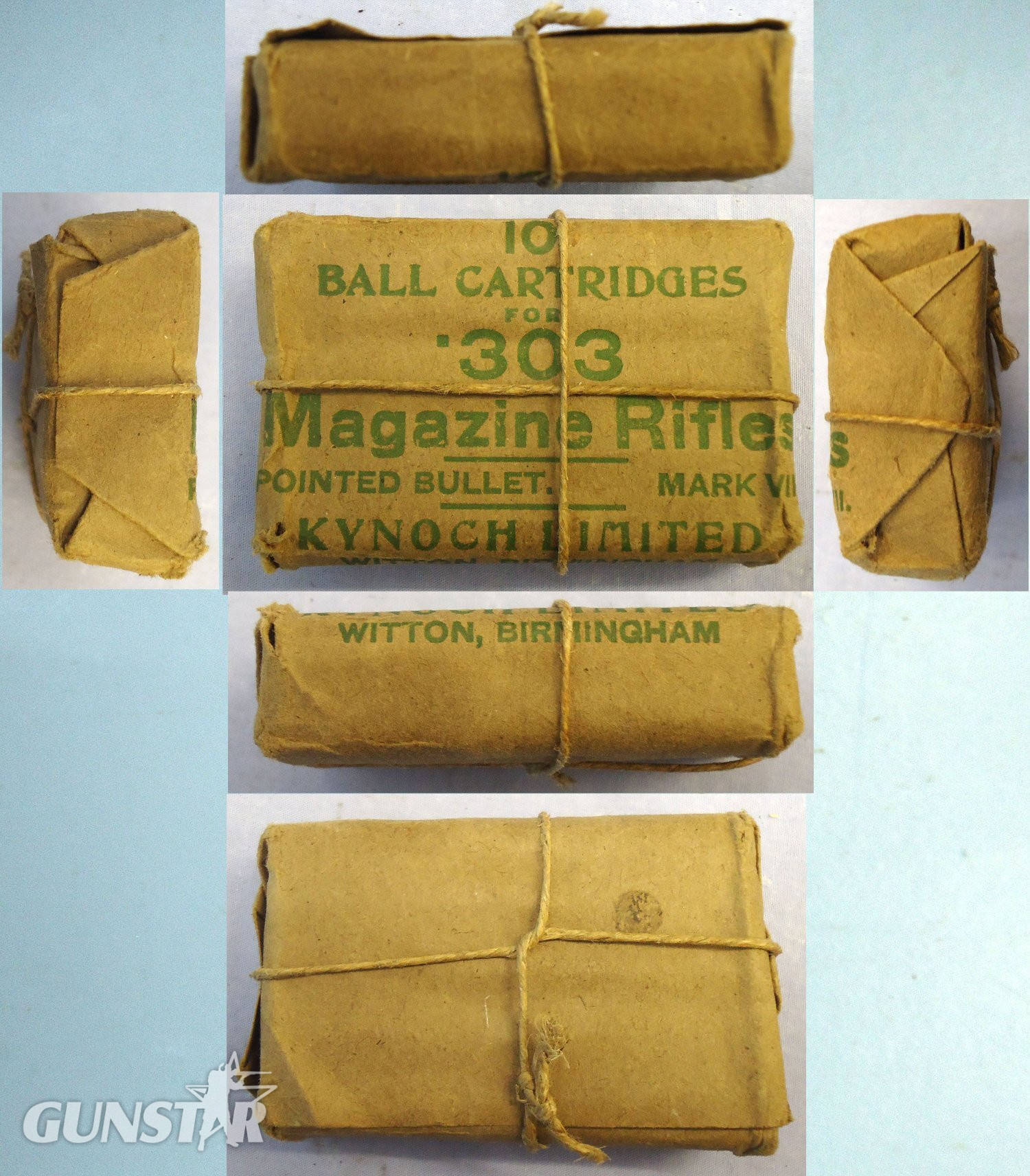 INERT DEACTIVATED. Scarce, British, WW1 Era, Kynoch, 10 Round, .303 Mark II Ball Round in a Mark VII Service Pack. - O 2306 INERT DEACTIVATED. Scarce, British, WW1 Era, Kynoch, 10 Round, .303 Mark II Ball Round in a Mark VII Service Pack. - O 2306 Various Other Ammunition
