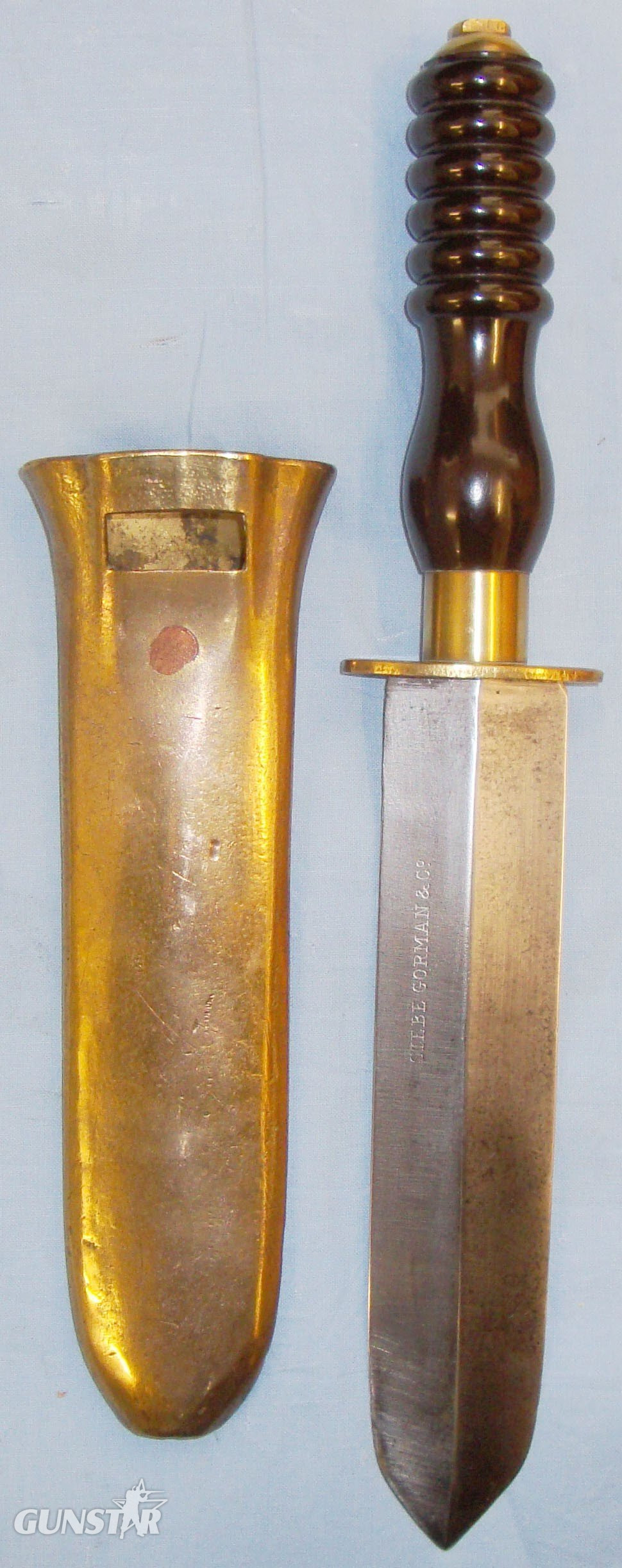 C1960’s British Siebe Gorman & Co Royal Navy Diver's Knife & Scabbard. Sn 23484:17 Knive in 