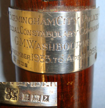  Birmingham City Police Special Constabulary Commander’s Presentation Truncheon W Birmingham City Police Special Constabulary Commander’s Presentation Truncheon W Other Accessory