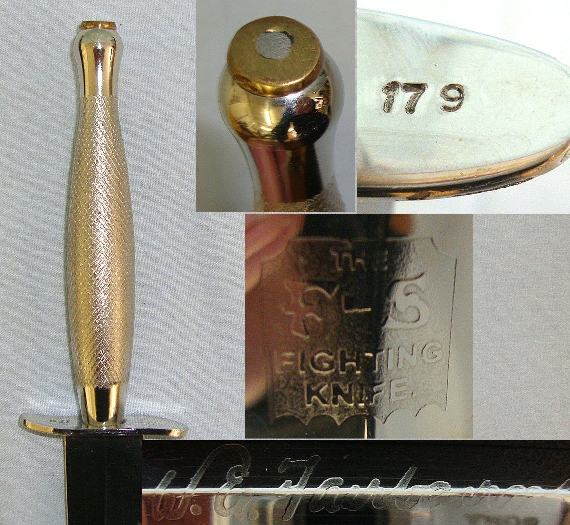 MINT**RARE**1990’s Cased Commemorative Fairbairn Sykes 1st Pattern, FS Commando Dagger With Etched W.E. Fairbairn Signature & FS Panel Blade. Sn 23278 Knive