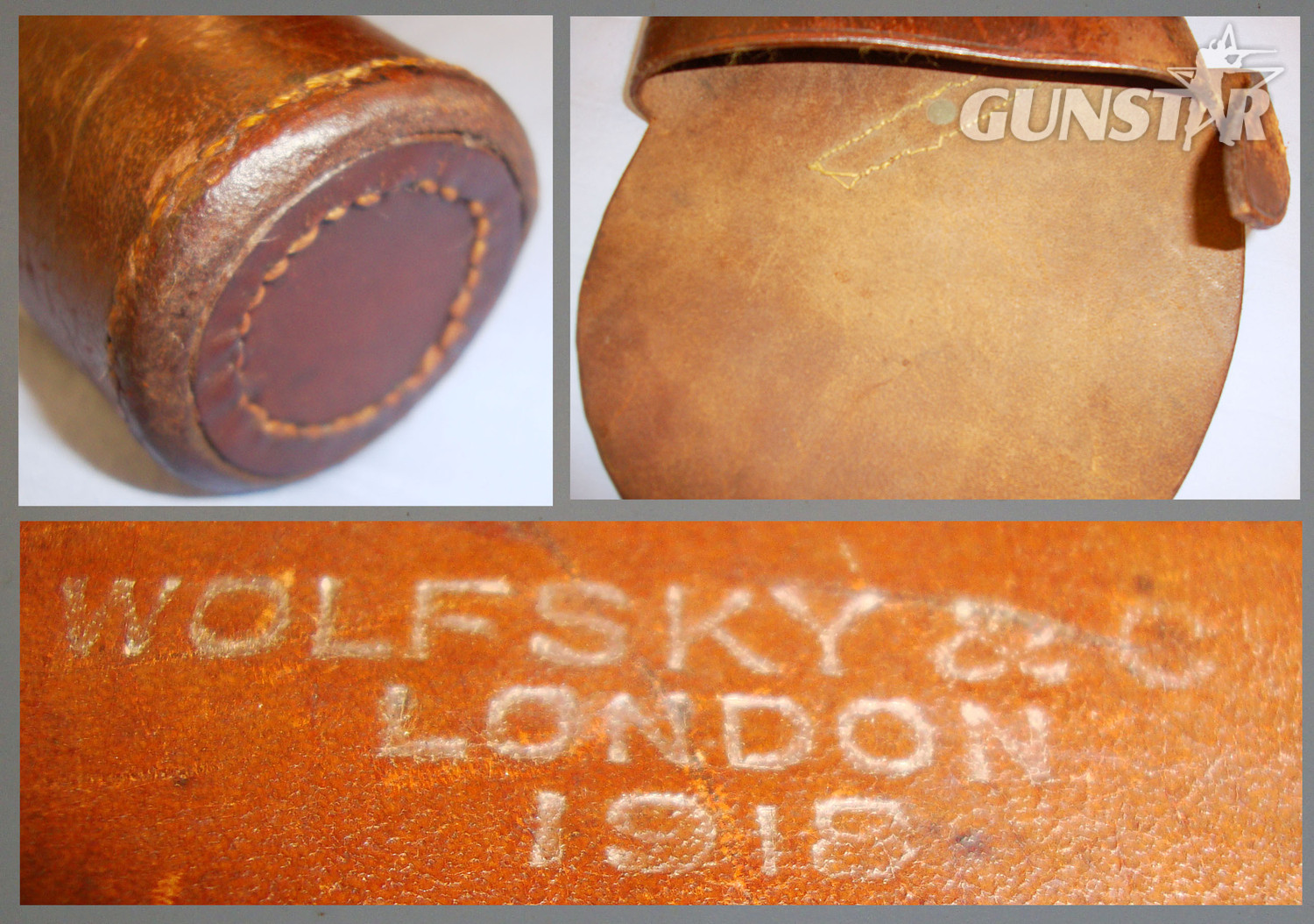 WWI Dated 1918 British Wolfsky & Co London Sam Browne Holster For Webley & Enfield MK VI, S&W & Colt .455\" Calibre Service Revolvers. Sn 2067:22. WWI Dated 1918 British Wolfsky & Co London Sam Browne Holster For Webley & Enfield MK VI, S&W & Colt .455\" Calibre Service Revolvers. Sn 2067:22. Antique & Militaria