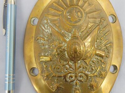 Original* WWI Breach Plate/Plaque Taken off a Turkish WWI Artillery Gun. MISC 810. Original* WWI Breach Plate/Plaque Taken off a Turkish WWI Artillery Gun. MISC 810.  Antique & Militaria
