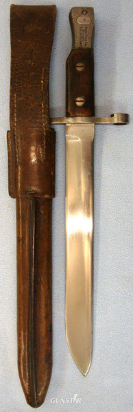 1909 Dated Canadian Ross Mark I, 1908 Patent, Bayonet with Stepped Back Muzzle R Bayonet