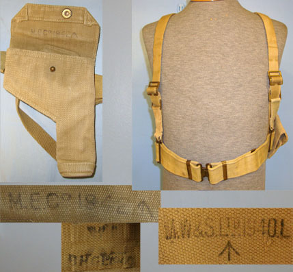  ME Co (Mills Equipment Company) and MW&S Ltd British WD Officer's Webbing Belt Rig Including 1940 Belt By BH&G, 1942 Dated .3 Clothing