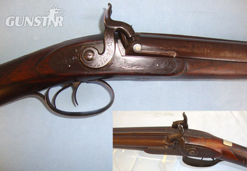  English 15 Bore Double Barrel Muzzle Loading Percussion Hammer Shotgun. English 15 Bore Double Barrel Muzzle Loading Percussion Hammer Shotgun. Muzzleloader 15 Bore/gauge