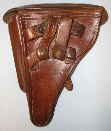 PO8 9mm Parabellum Pistols With Unusual Belt Loop Configuration.  German Officer's Brown Leather Swiss Made Holster For Luger PO8 9mm Parabellum P Care & Storage