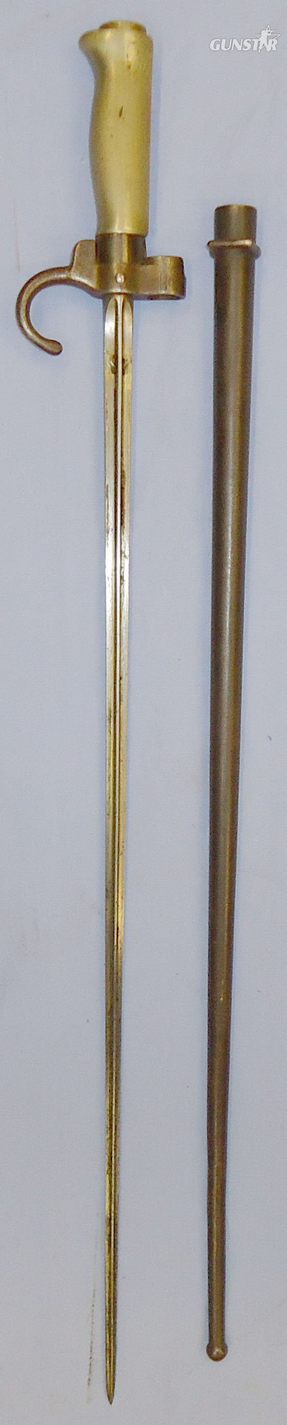French 1st Pattern Lebel M1886 Bayonet and Scabbard. BAYO 427. Bayonet in 