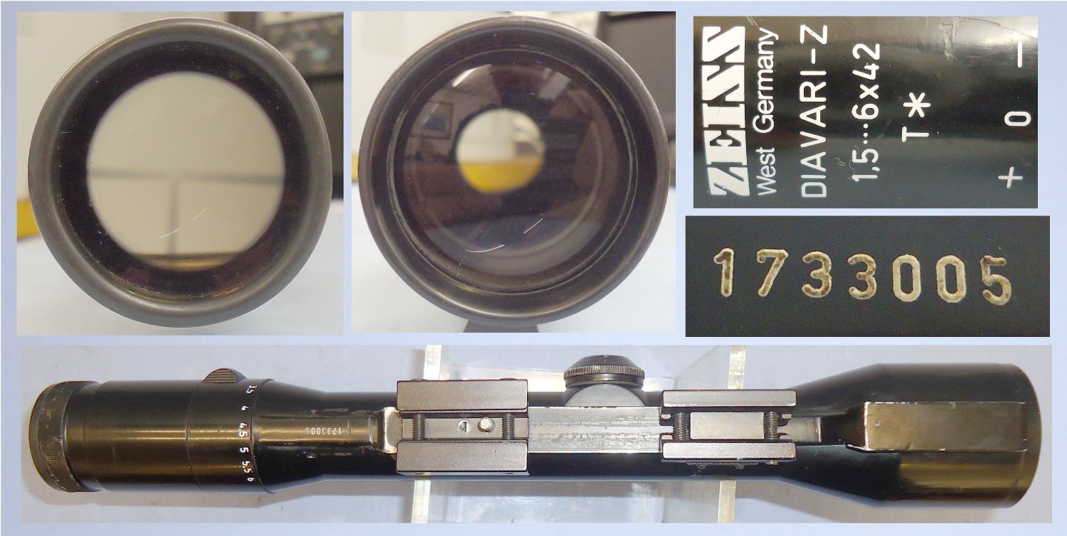Quality* West German Zeiss Diavari-Z 1.5-6x42 FFP Variable Rifle Scope. OPT 810. Quality* West German Zeiss Diavari-Z 1.5-6x42 FFP Variable Rifle Scope. OPT 810.  Sight & Optic