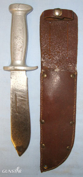 French Indo China / Vietnam War Era Aluminium Handled Combat Dagger & Scabbard. Knive in 