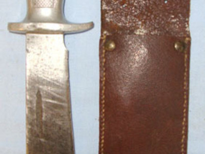 French Indo China / Vietnam War Era Aluminium Handled Combat Dagger & Scabbard. Knive