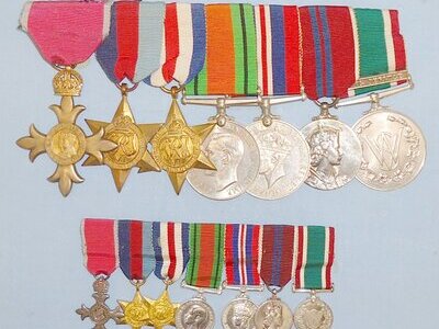 Excellent* Medal Group and Miniatures Including an Order of the British Empire Medal (OBE). M 143. Excellent* Medal Group and Miniatures Including an Order of the British Empire Medal (OBE). M 143.  Antique & Militaria