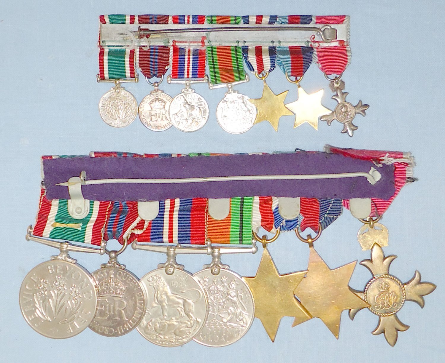  Excellent* Medal Group and Miniatures Including an Order of the British Empire Medal (OBE). M 143. Excellent* Medal Group and Miniatures Including an Order of the British Empire Medal (OBE). M 143.  Antique & Militaria