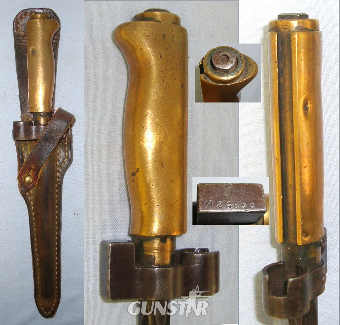 WW1 Era French 1886/93/16 Epee Lebel Bayonet (Officially Modified 1915 By Quillon Removal) & Period Field Armourer Converted To Trench Fighting Dagger With Original Scabbard. Sn 22706 Dagger