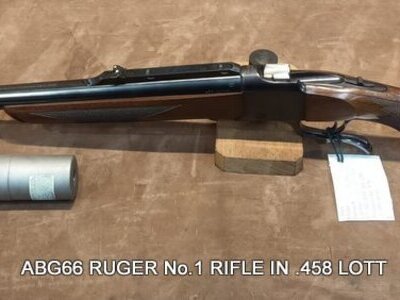 Ruger No.1 Single Shot .458 Lott Rifle