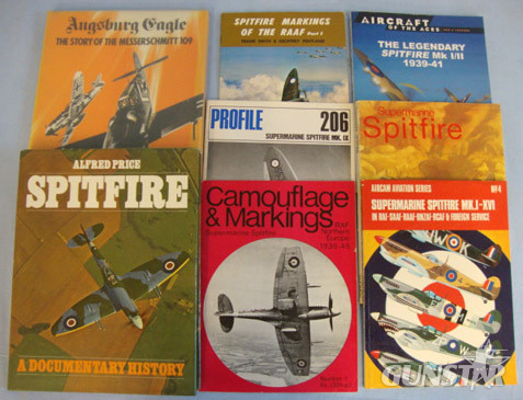 Spitfire & One On The ME 109 books Collection of Eight Books, Seven On The Spitfire & One On The ME 109.  Other Accessory in 