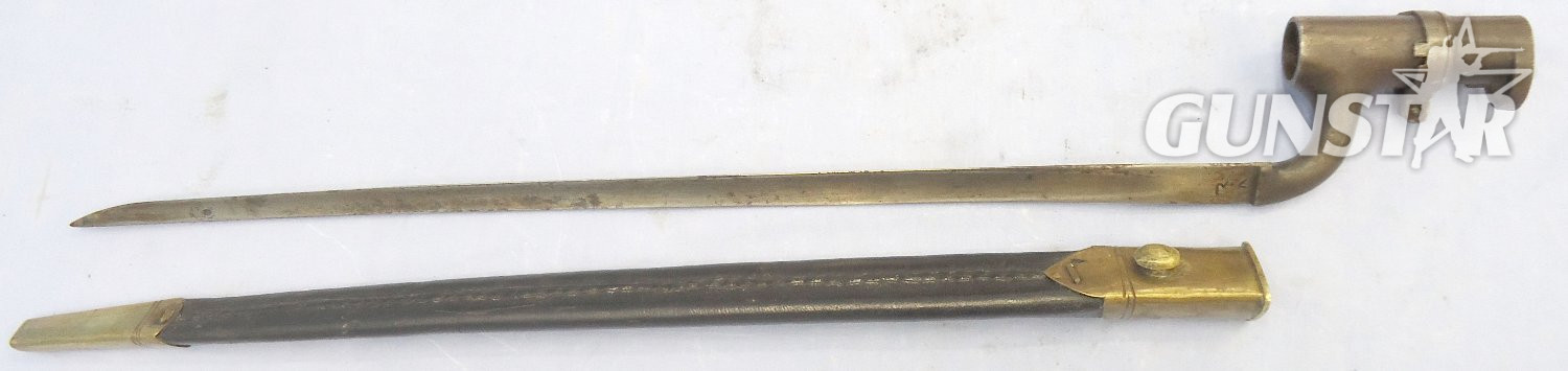 British 1853 Pattern Socket Bayonet & Scabbard. Sn 23464 Bayonet - {CATEGORY}