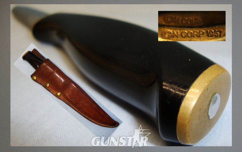 Fiskars ‘Finland’ Hunting/Skinning Knife with Leather Sheath. ED 2591. Knive