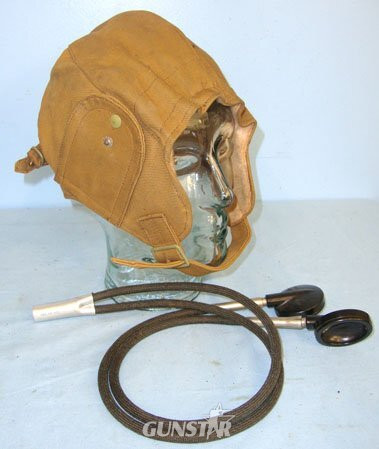 Rare* MINT, WWII 1940 British WD RAF Pilot’s Tan Cloth Pilot\'s Training Flying Helmet by M. Kaye with Correct Air Ministry Gosport Communication Tubes. Sn 15339:22. Rare* MINT, WWII 1940 British WD RAF Pilot’s Tan Cloth Pilot's Training Flying Helmet by M. Kaye with Correct Air Ministry Gosport Communication Tubes. Sn 15339:22.  Antique & Militaria in 