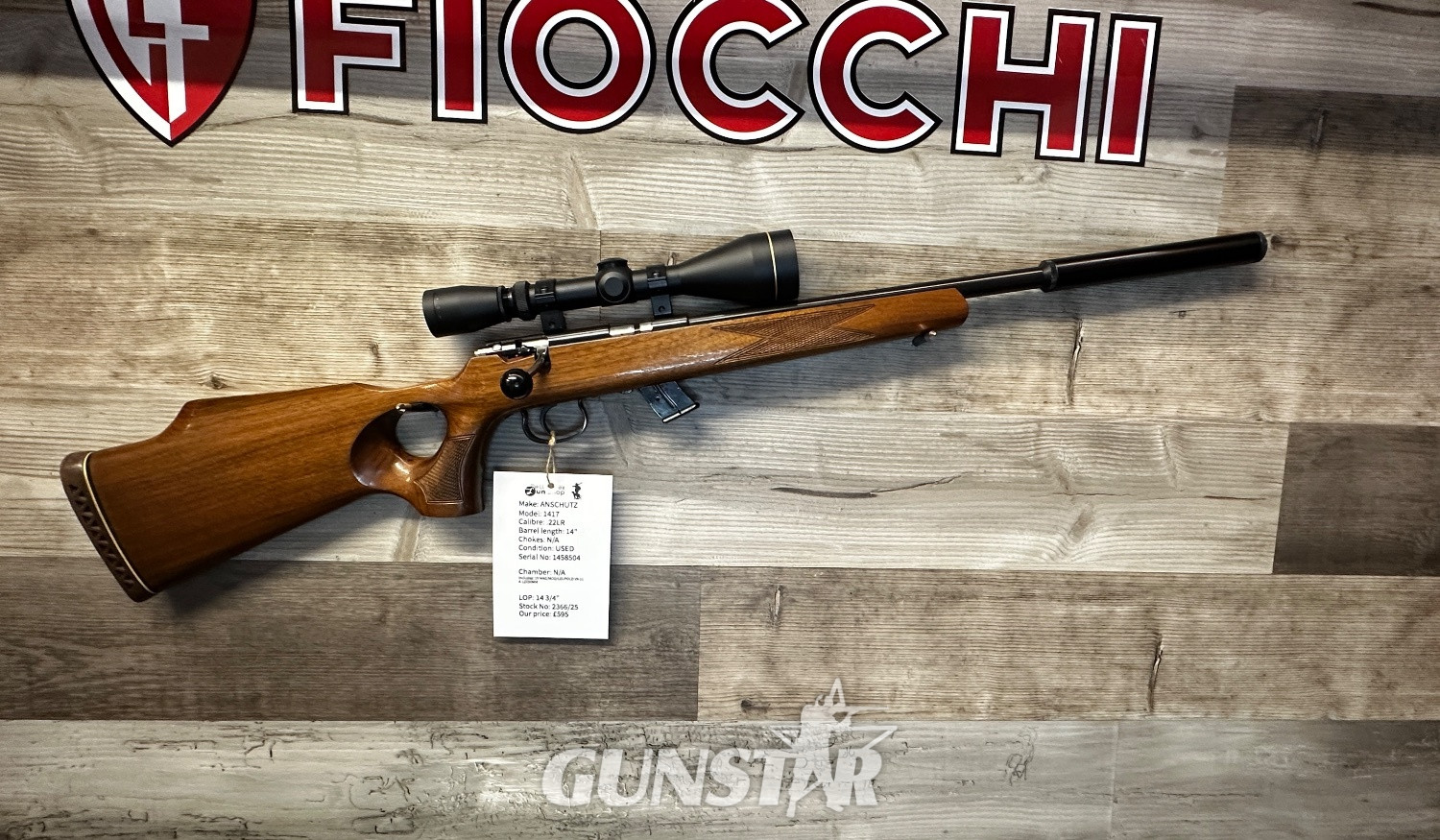 J.G. Anschütz 1417 T/H Bolt Action .22 Long Rifle (.22 LR) Rifle in 