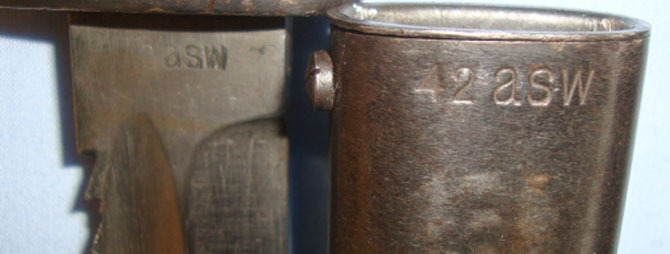  E & F Hoerster Solingen (code asw) VERY RARE, ALL MATCHING WW2 1942 DATES, NUMBE Bayonet