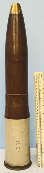NERT. British 1960 Dated 76mm ARMDC (76.2x230R) L23A1, HE (High Explosive) Weighted DRILL Round For The Scorpion light Tank and Saladin Armoured Car. - O 1776 NERT. British 1960 Dated 76mm ARMDC (76.2x230R) L23A1, HE (High Explosive) Weighted DRILL Round For The Scorpion light Tank and Saladin Armoured Car. - O 1776  Other Ammunition 