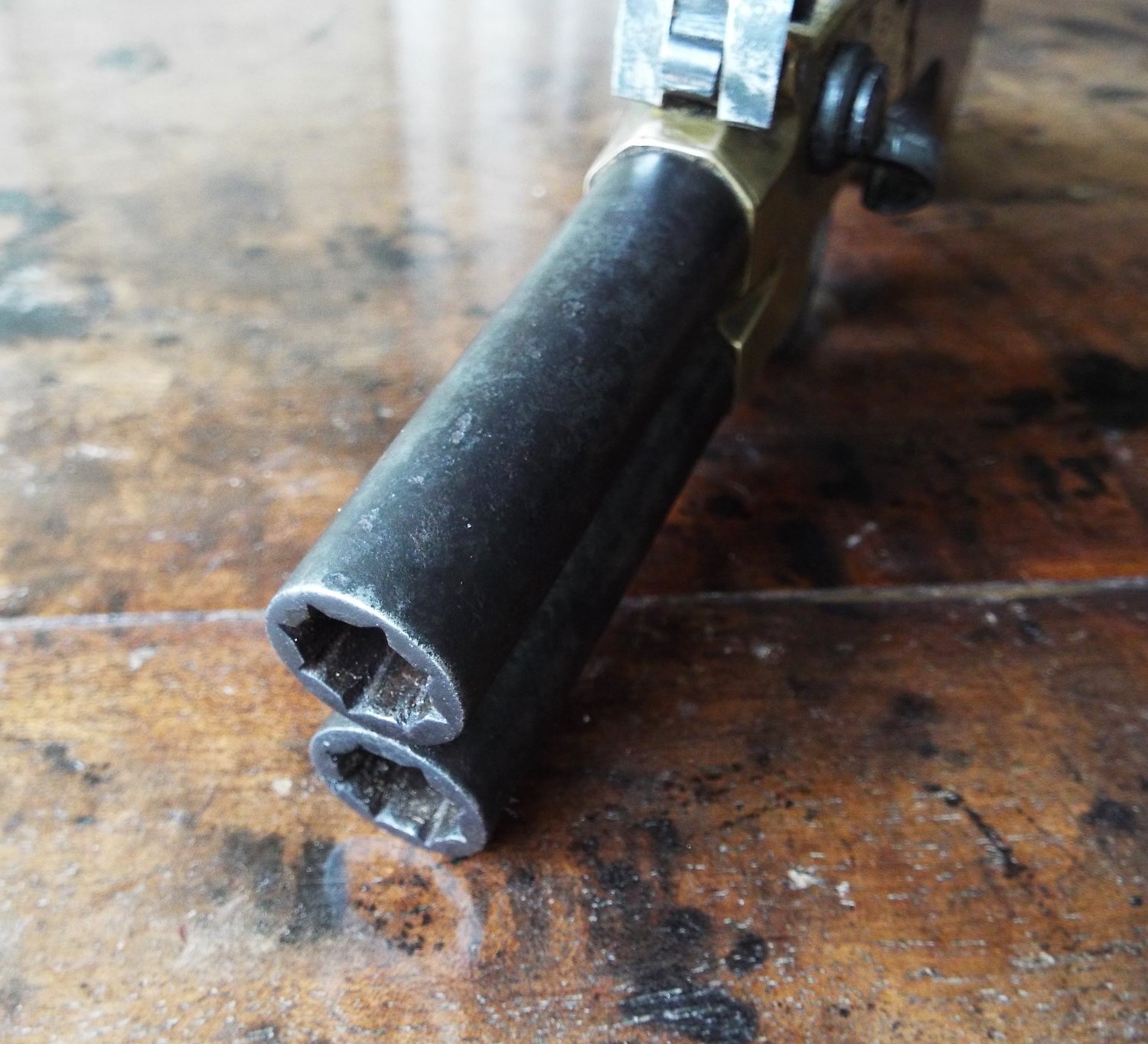  H. Nock Flintlock tap-action pistol .47 Cal Muzzleloader Muzzleloader