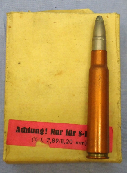  DEACTIVATED INERT. Unfired Pre War 10 Round Pack Of DWM 8x57JS Hunting Ammunition. - O 1848 DEACTIVATED INERT. Unfired Pre War 10 Round Pack Of DWM 8x57JS Hunting Ammunition. - O 1848  Other Ammunition