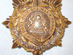 Manchester Regiment Helmet Plate. Pre WW1 C1902- 1914 British Kings Crown Manchester Regiment Helmet Plate. Other Accessory