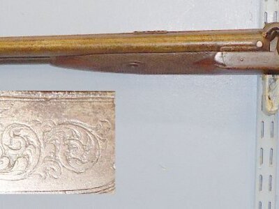 Conway C1850, English Thomas Conway, Manchester Double Barrel Side By Side Muzzle Loading Percussion Combination Cape Rifle (.600 Calibre Rifled Barrel & 12 Bore Smoothbore Shotgun Barrel) With Walnut Stock & Ramrod. Sn 14949. Double Rifle None Rifle