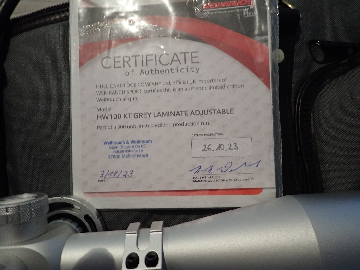 {CATEGORY} - Weihrauch limited edition number 90 from 300  .177