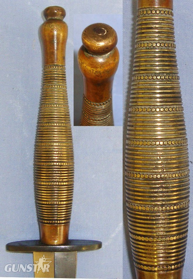 WW2 Era British Fairbairn Sykes FS Beaded & Ribbed (9 Rows Of Beads) Commando Fighting Knife & Scabbard. Sn 21844 Knive