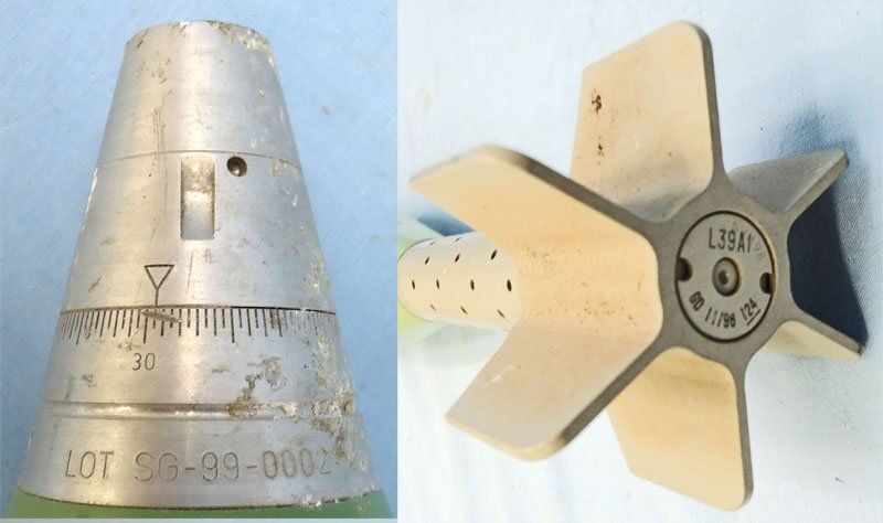 INERT DEACTIVATED. Original, 1998 Dated, Armaco 81MM Smoke Mortar. - O 2231 INERT DEACTIVATED. Original, 1998 Dated, Armaco 81MM Smoke Mortar. - O 2231  Other Ammunition