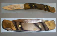 ‘Double Sharp’ Pocket Knife and Leather Pouch by ‘George Ibberson-Sheffield’ ED 2647. Knive