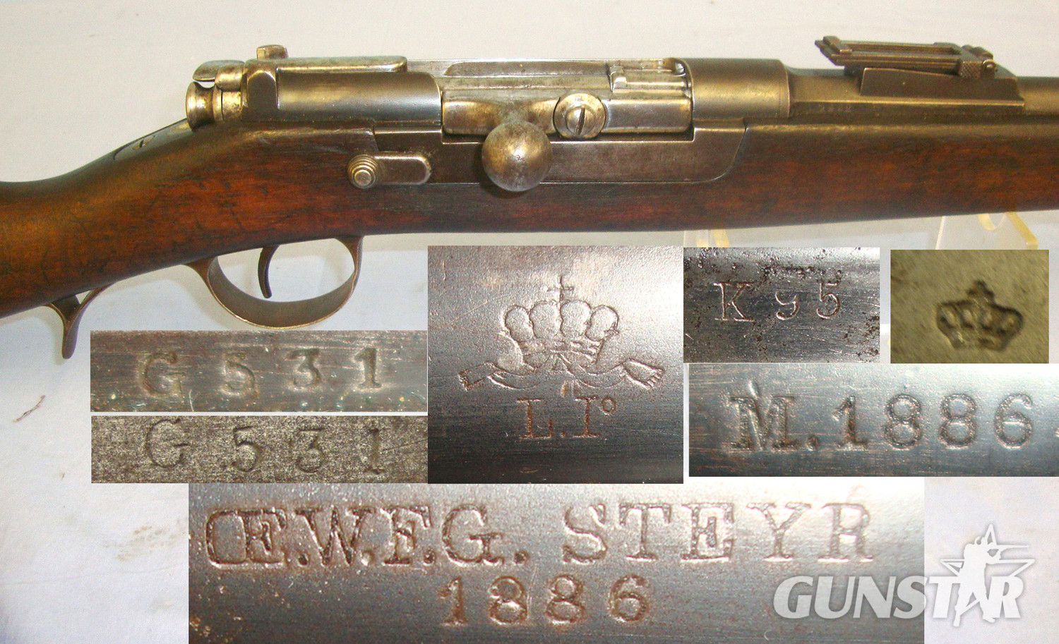 Steyr 9.5x60R Obsolete Calibre Rifle & Sling. Sn 17099:12  Bolt Action None Rifle