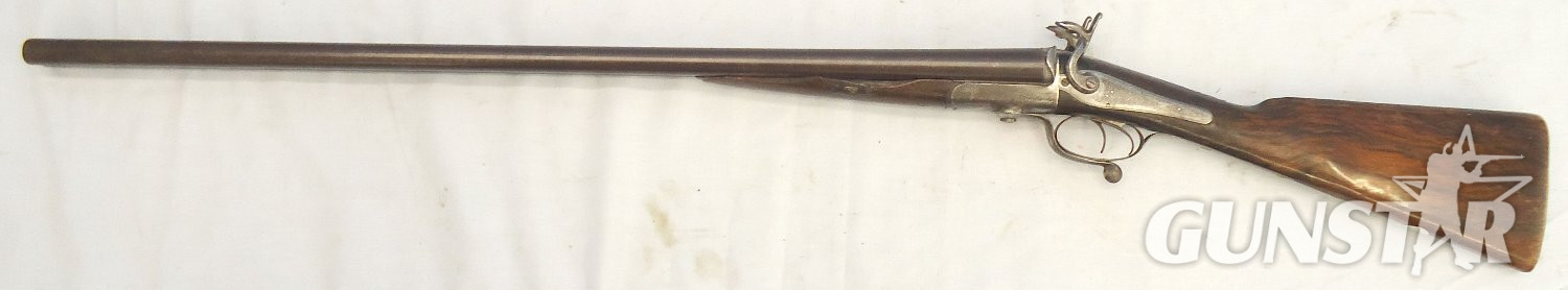 W. C. Scott c.1860s, English, W & C Scott & Son, London, 13 Bore Rotary Underlever Double Damascus Barrelled Breech Loading Pinfire Obsolete Calibre Sporting Shotgun. Sn - 18212 Muzzleloader 13 Bore/gauge - {CATEGORY}