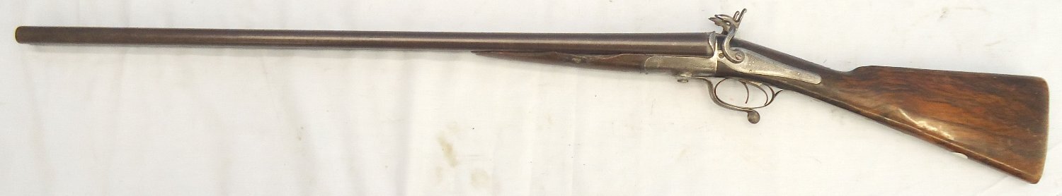 W. C. Scott c.1860s, English, W & C Scott & Son, London, 13 Bore Rotary Underlever Double Damascus Barrelled Breech Loading Pinfire Obsolete Calibre Sporting Shotgun. Sn - 18212 Muzzleloader 13 Bore/gauge - {CATEGORY}