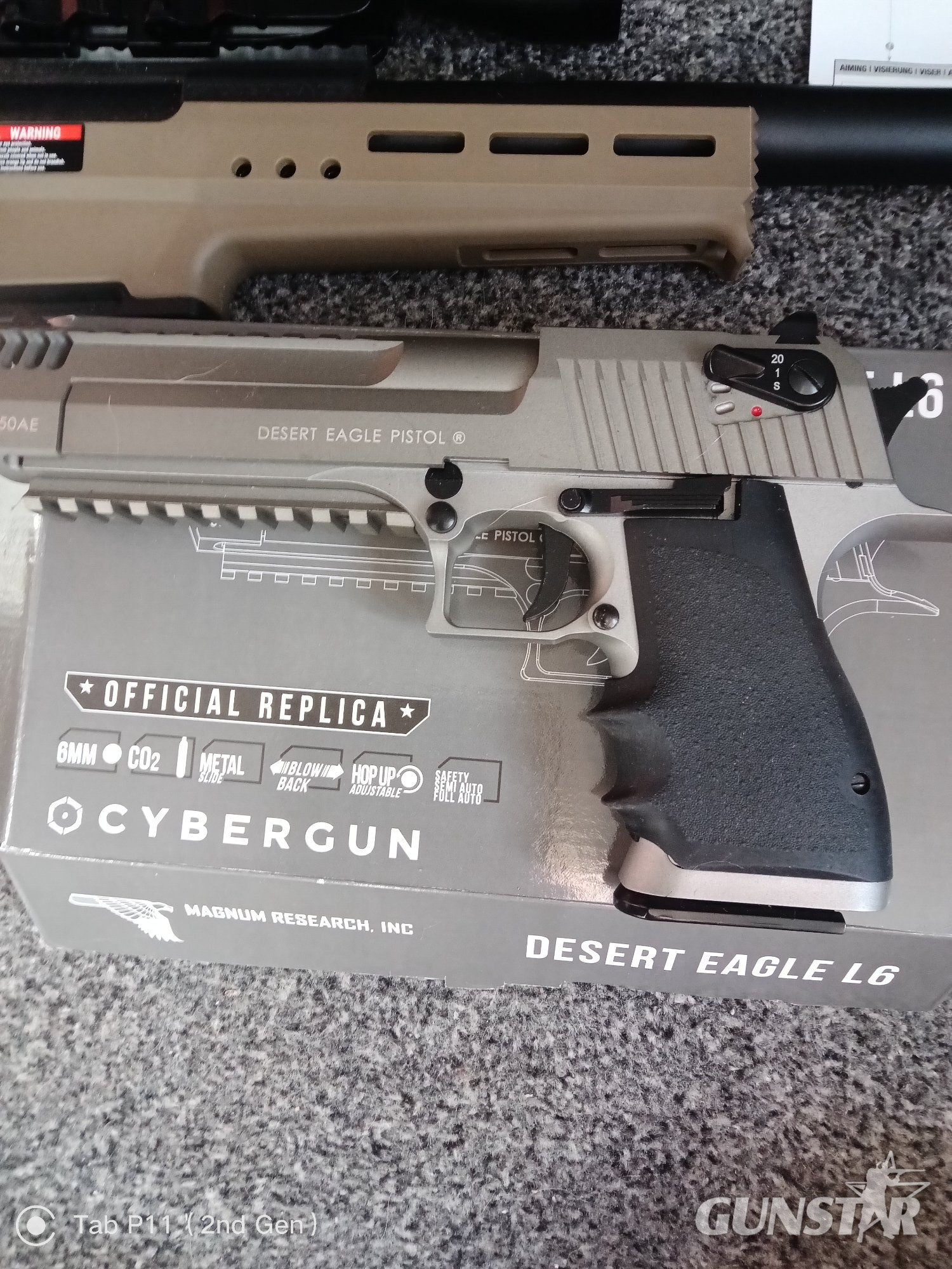 Joblot Joblot of Airsoft like new sliverback sniper rifle grenade launcher and desert eagle 6 mm - {CATEGORY}