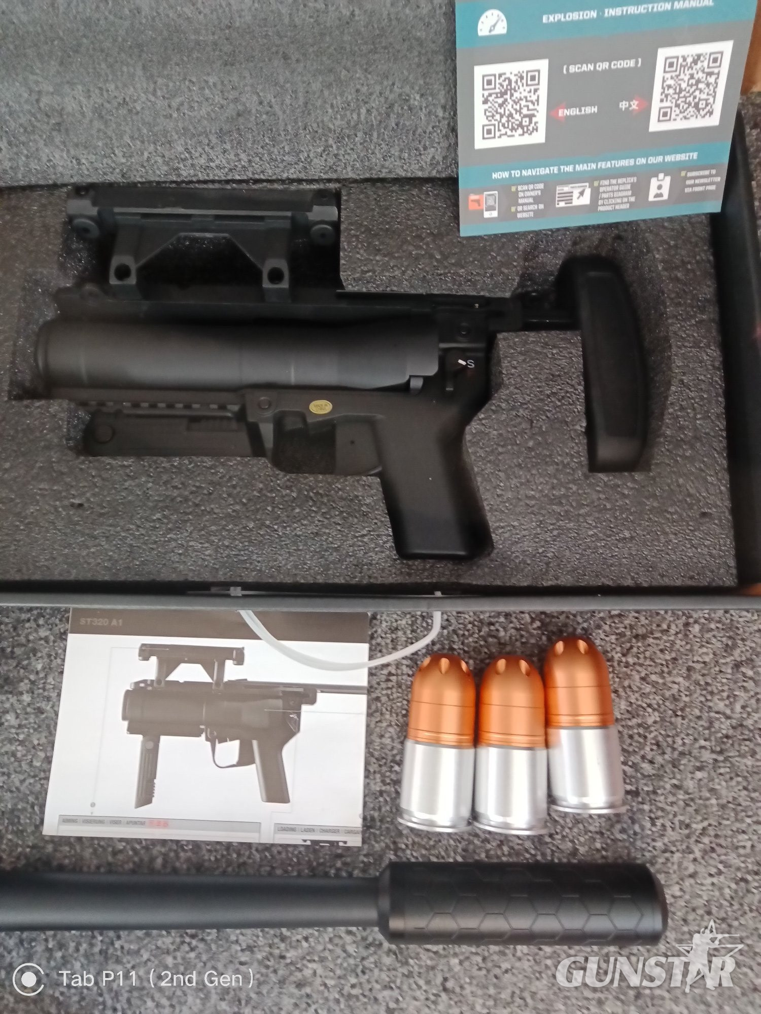 Joblot Joblot of Airsoft like new sliverback sniper rifle grenade launcher and desert eagle 6 mm 