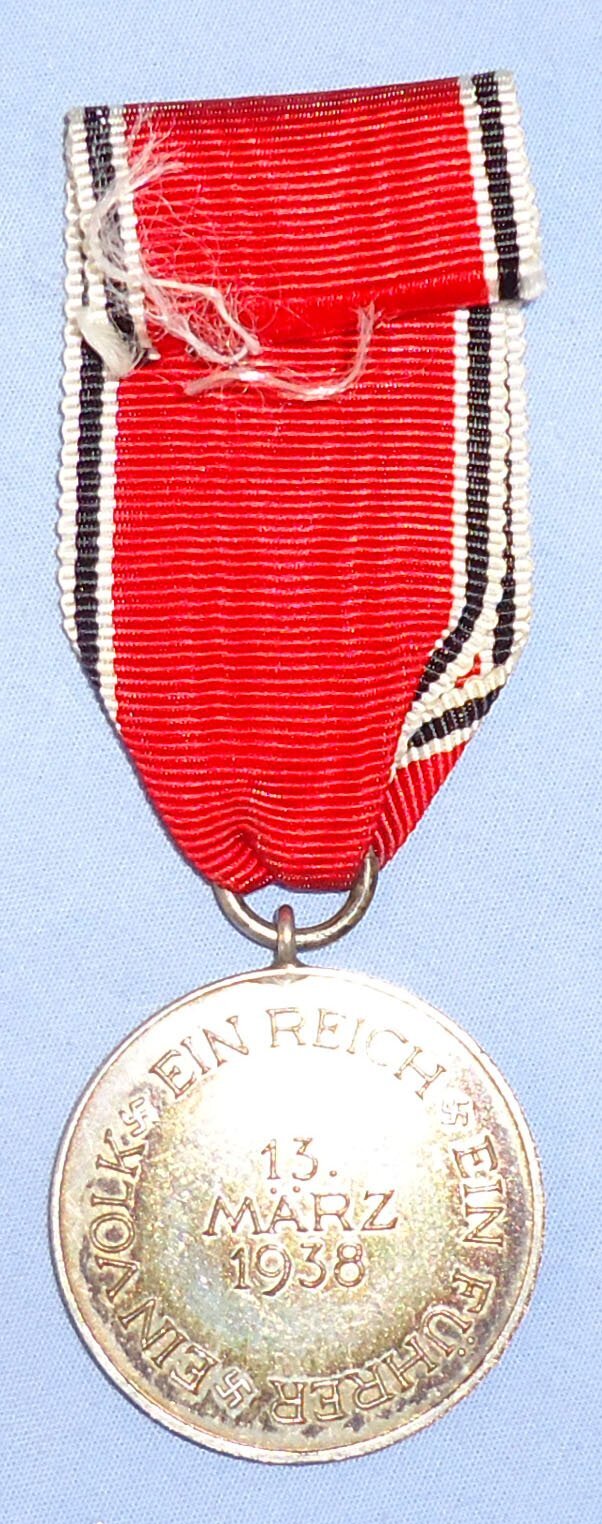  German Anschluss Commemorative Medal and Ribbon. N 192. German Anschluss Commemorative Medal and Ribbon. N 192.  Antique & Militaria