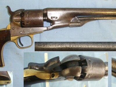 ALL MATCHING NUMBERS INCLUDING CYLINDER**1861 FIRST YEAR OF PRODUCTION** American Civil War Colt New York Model 1861 Navy .36 Calibre, Cap And Ball, Single Action, Percussion, 6 Shot Revolver. Sn 22474:6 .36 Revolver