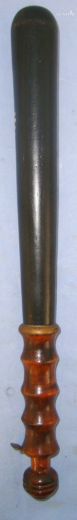  Victorian Era Gloucestershire Constabulary Queen’s Crown Hand Painted Decoration Ebonised Wood Police Truncheon With Collection Number Brass Tag 170 **FROM THE GEORGE RALPH LEYLAND COLLECTION OF TRUNCHEONS & TIPSTAFFS** Sn 22807  Antique & Militaria