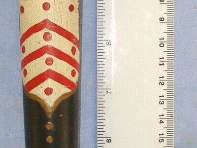 Victorian Era Gloucestershire Constabulary Queen’s Crown Hand Painted Decoration Ebonised Wood Police Truncheon With Collection Number Brass Tag 170 **FROM THE GEORGE RALPH LEYLAND COLLECTION OF TRUNCHEONS & TIPSTAFFS** Sn 22807  Antique & Militaria
