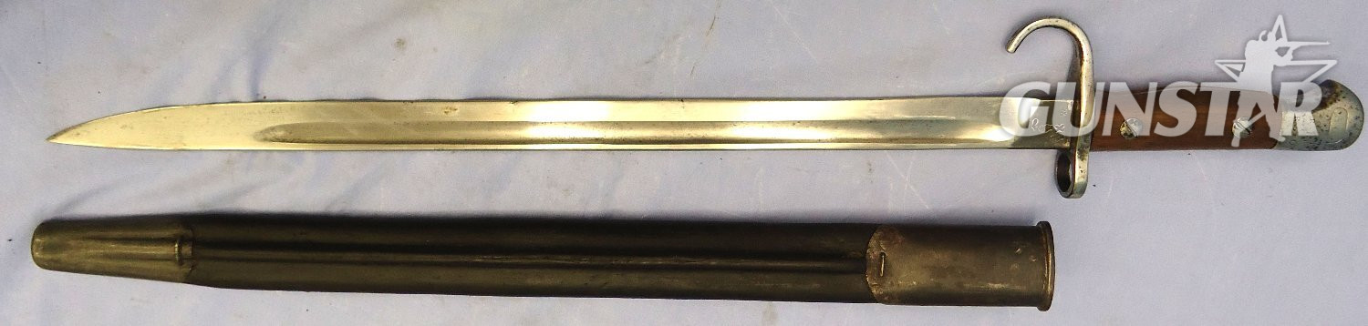 Rare** British, Pattern 1907, 1908 Dated, Hooked Quillon Bayonet and Scabbard by RSAF Enfield to the Royal Irish Regiment. Sn 23484:120 Bayonet - {CATEGORY}