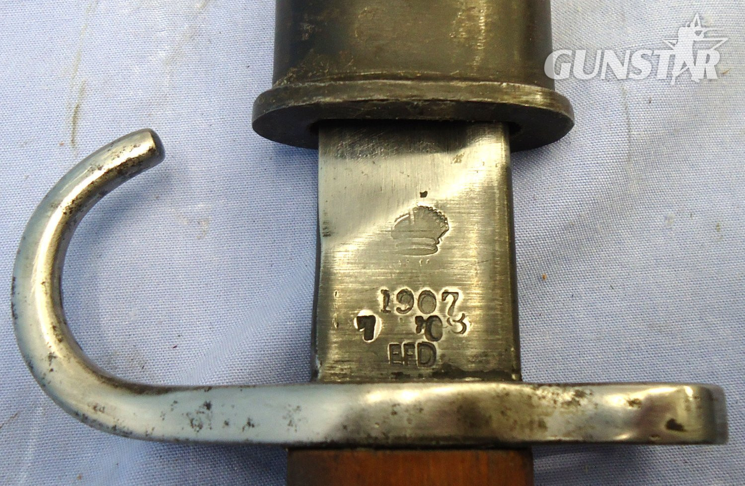 {CATEGORY} - Rare** British, Pattern 1907, 1908 Dated, Hooked Quillon Bayonet and Scabbard by RSAF Enfield to the Royal Irish Regiment. Sn 23484:120 Bayonet