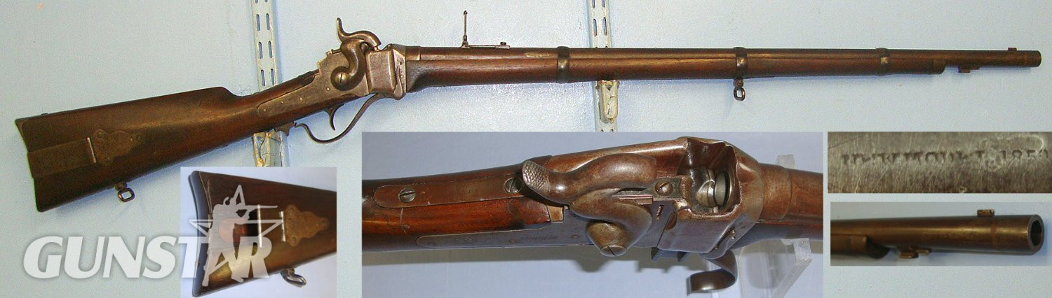 MINT BORE**VERY RARE**American Civil War Berdan’s Sharp Shooters , Sharps New Model 1859 .52” Capping Breech Loading Percussion Single Shot Rifle  With Patch Box. Sn 23131 Single Shot None Rifle in 
