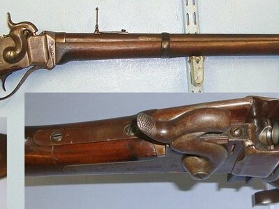 MINT BORE**VERY RARE**American Civil War Berdan’s Sharp Shooters , Sharps New Model 1859 .52” Capping Breech Loading Percussion Single Shot Rifle With Patch Box. Sn 23131 Single Shot None Rifle