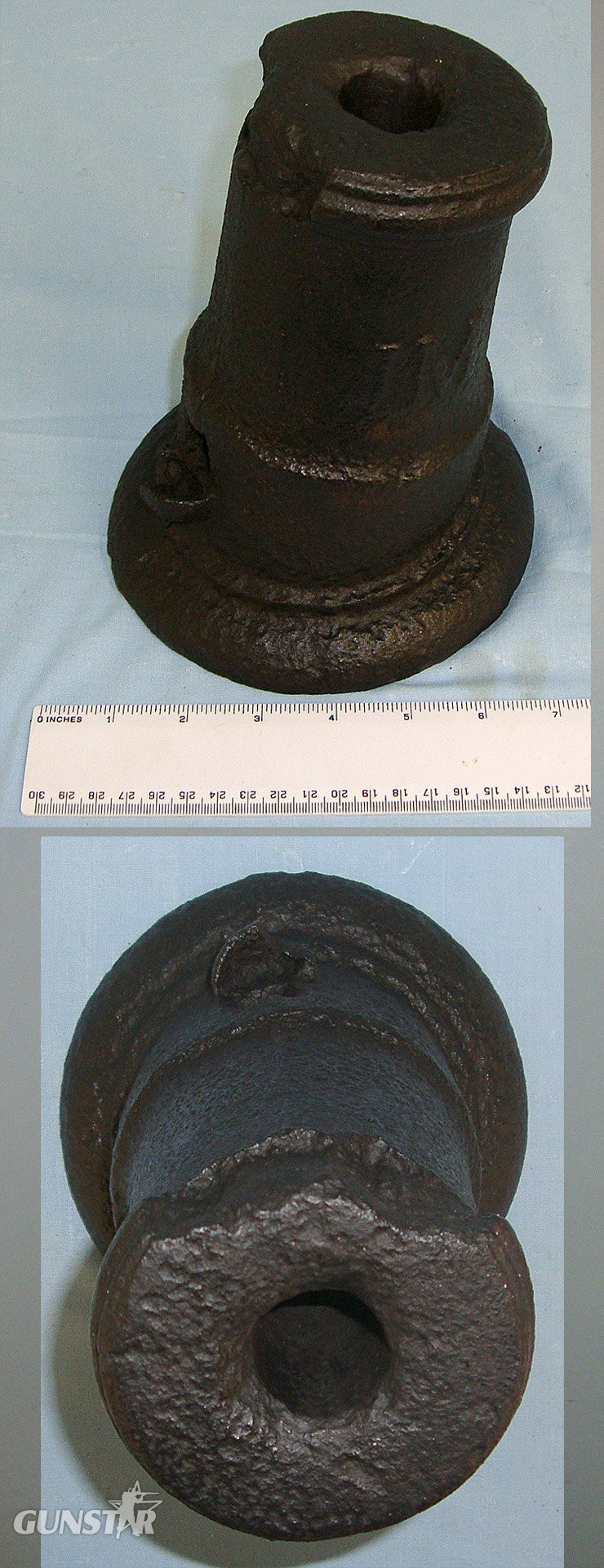 10.520 Kg**Heavy Victorian Era 1” Bore Cast Iron Naval Type Signal / Early Firework Launching Mortar Cannon Marked ‘IM’(NB NOT FOR BALL). Sn 23300 1 Inch Cannon in 