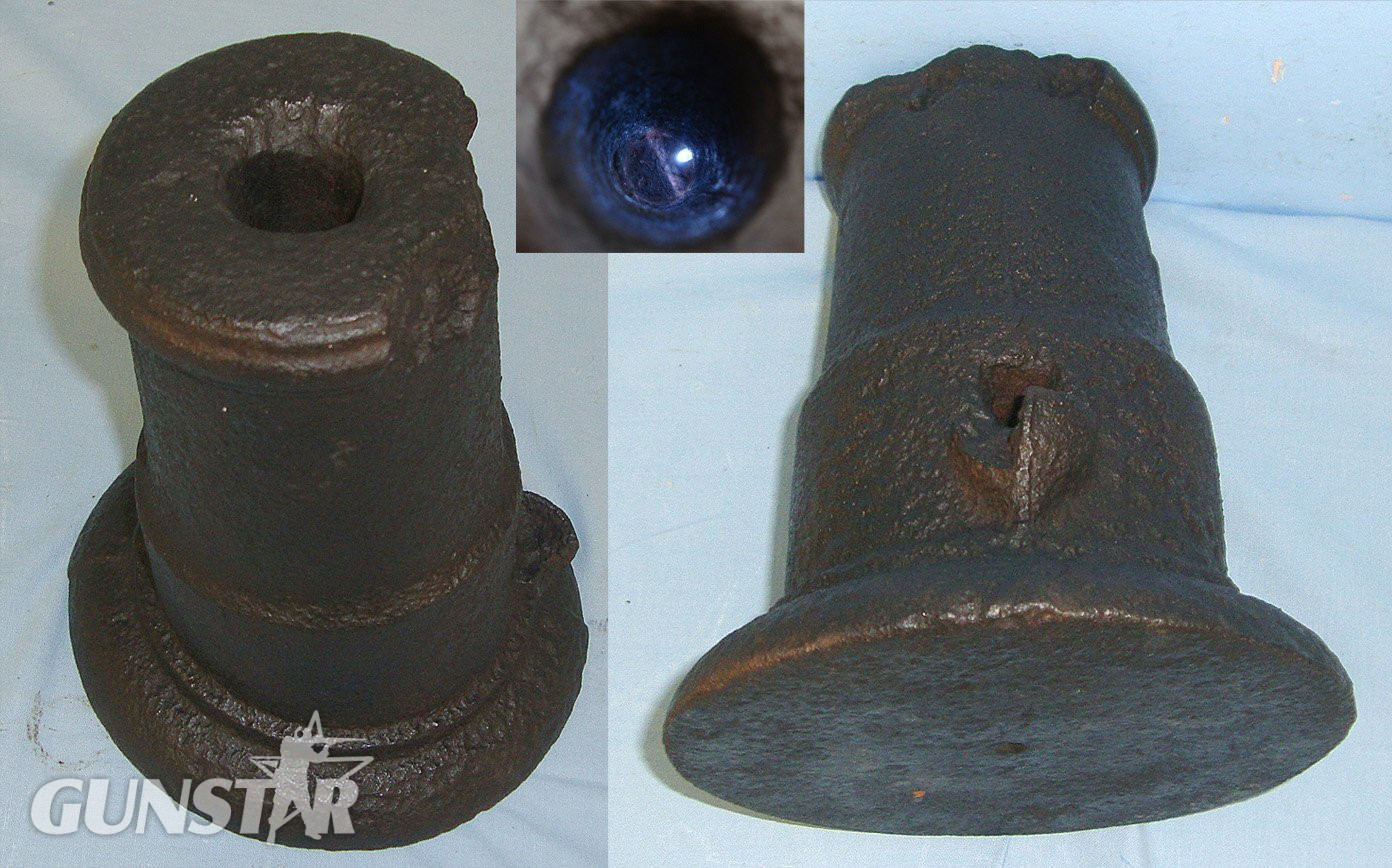  10.520 Kg**Heavy Victorian Era 1” Bore Cast Iron Naval Type Signal / Early Firework Launching Mortar Cannon Marked ‘IM’(NB NOT FOR BALL). Sn 23300 1 Inch Cannon