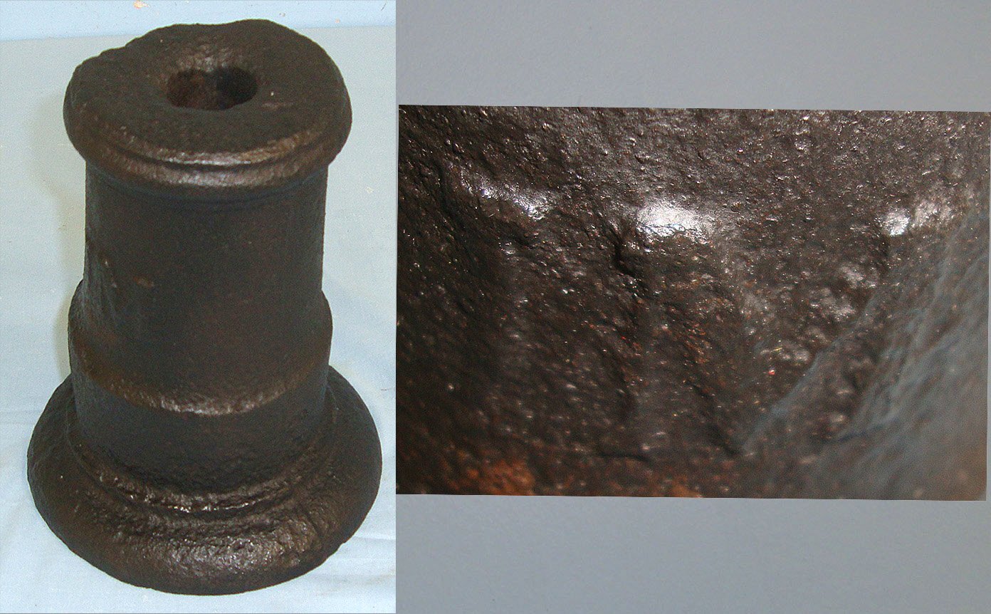 10.520 Kg**Heavy Victorian Era 1” Bore Cast Iron Naval Type Signal / Early Firework Launching Mortar Cannon Marked ‘IM’(NB NOT FOR BALL). Sn 23300 1 Inch Cannon