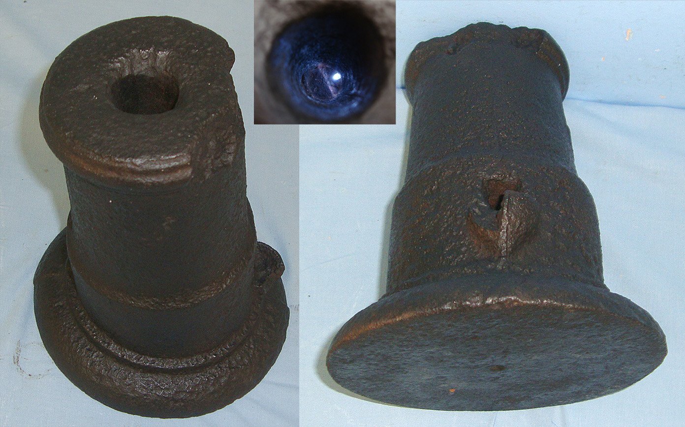  10.520 Kg**Heavy Victorian Era 1” Bore Cast Iron Naval Type Signal / Early Firework Launching Mortar Cannon Marked ‘IM’(NB NOT FOR BALL). Sn 23300 1 Inch Cannon